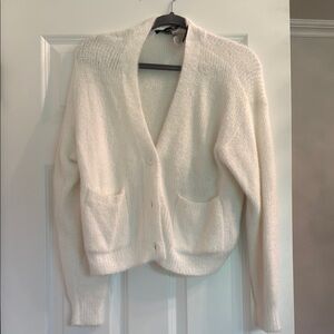 Forever 21 White Knitted Cardigan